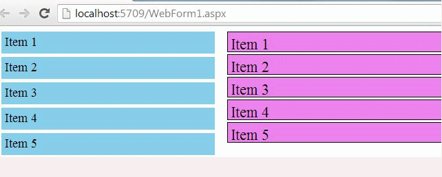reorder elements in connect list